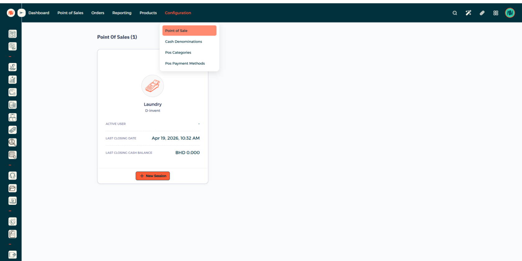 Step 11 - New POS Session