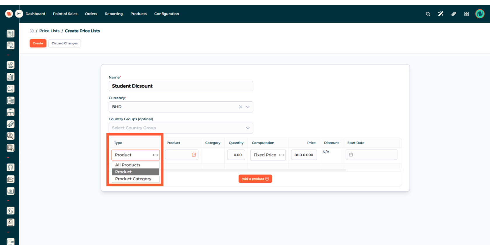 Step 7 - New POS Session
