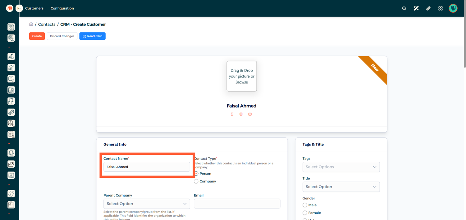 Step 3 - Create New Customer
